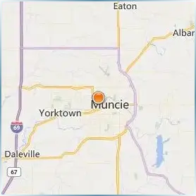 Ball State University Location Map