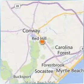 Coastal Carolina University Location Map
