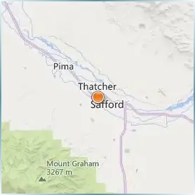 Eastern Arizona College Location Map