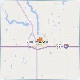 University of Jamestown Location Map