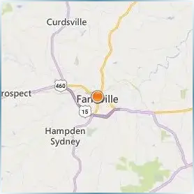 Longwood University Location Map
