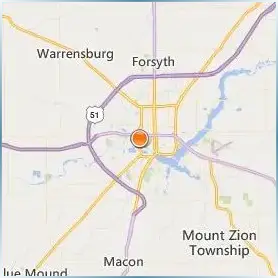 Millikin University Location Map