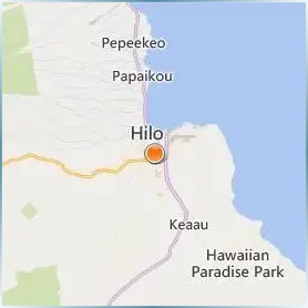 University of Hawaii at Hilo Location Map