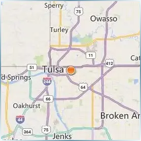 University of Tulsa Location Map