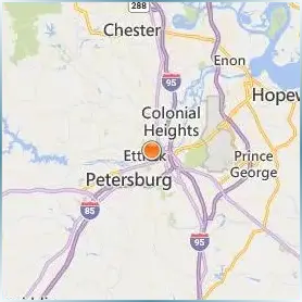 Virginia State University Location Map
